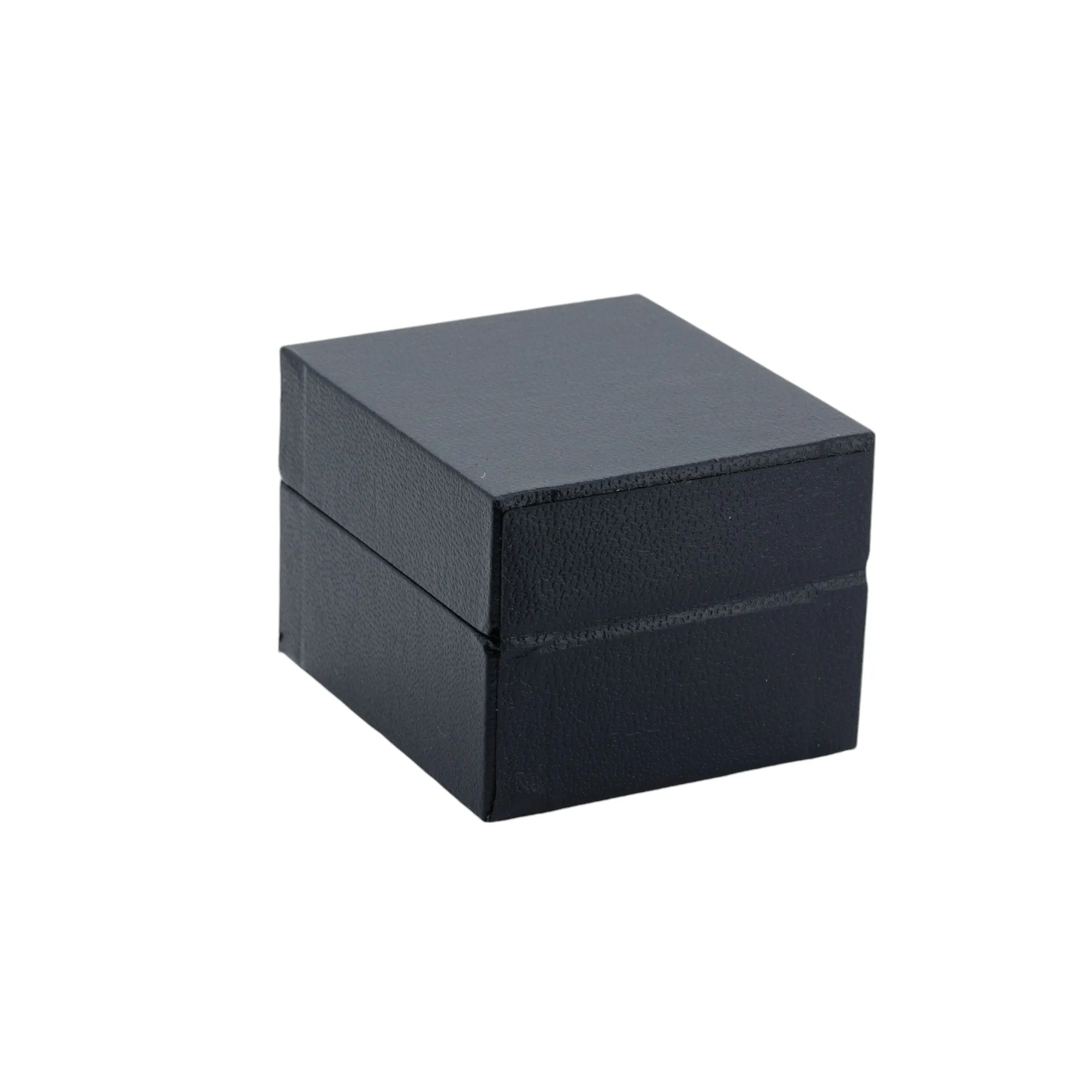🆕📦 Leatherette Box with Ring Slot. Inner Satin Lid & Flock Base (Dark Blue Outer, White Inner)