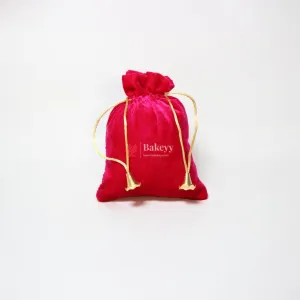 13x18 cm | Velvet Drawstring Potli Bag | Dark Pink Colour | Pack of 10 | Luxurious Gift & Storage Pouch|