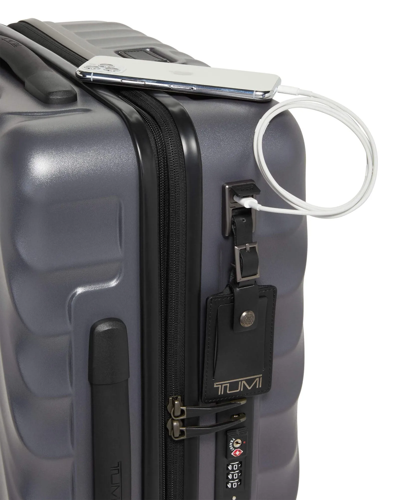 19 Degree Continental Expandable 4 Wheeled Carry-On - Grey Texture