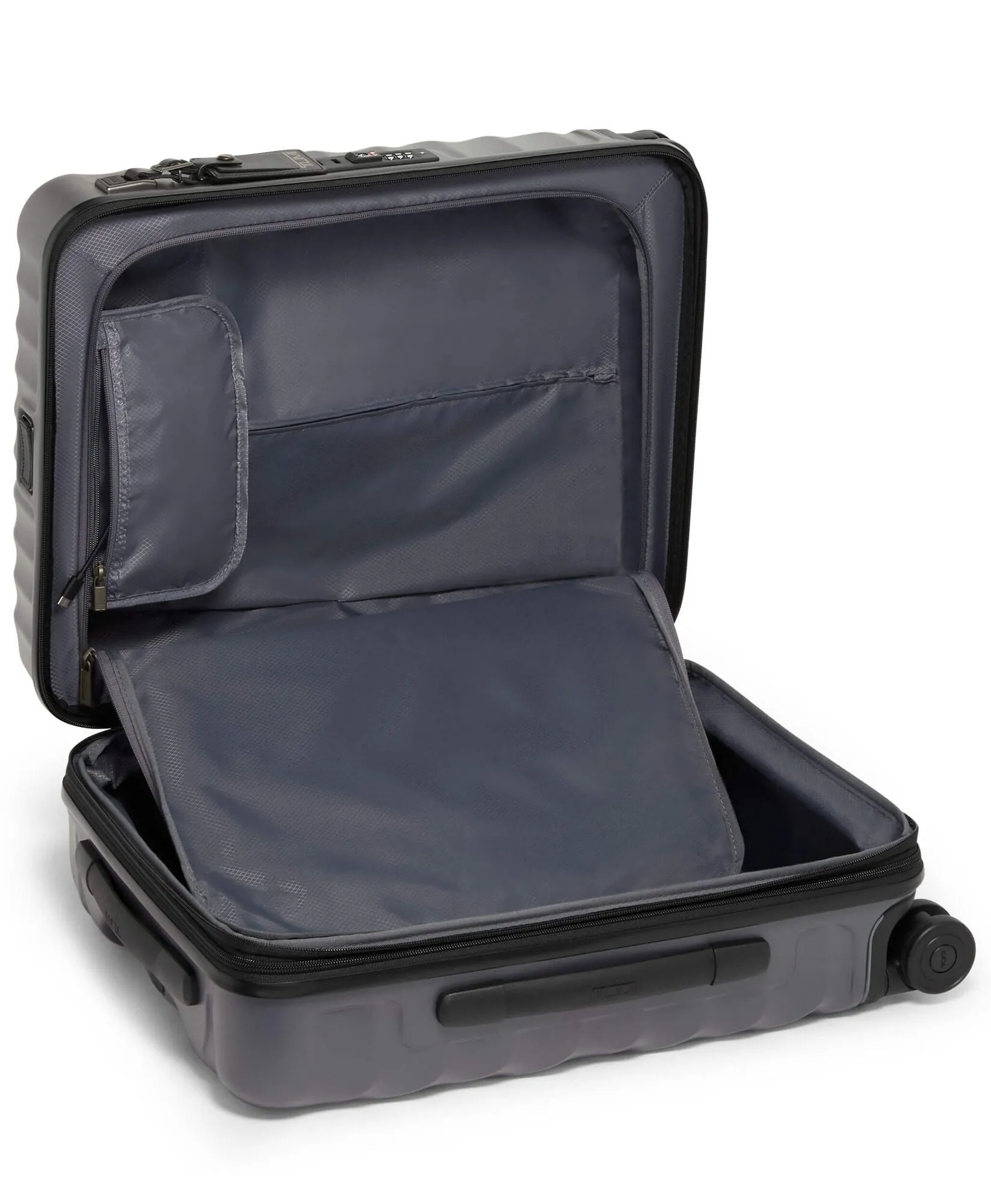 19 Degree Continental Expandable 4 Wheeled Carry-On - Grey Texture