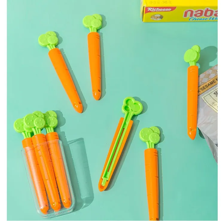 5PC Cartoon Carrot Food Bag Closure Clip - Jennyhome
