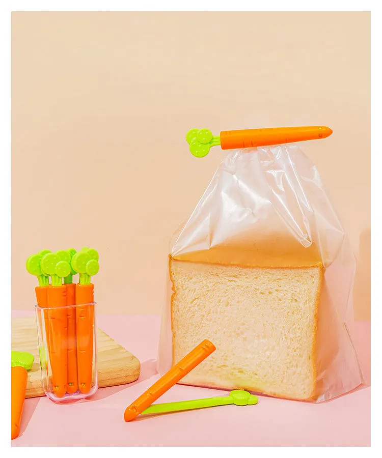 5PC Cartoon Carrot Food Bag Closure Clip - Jennyhome
