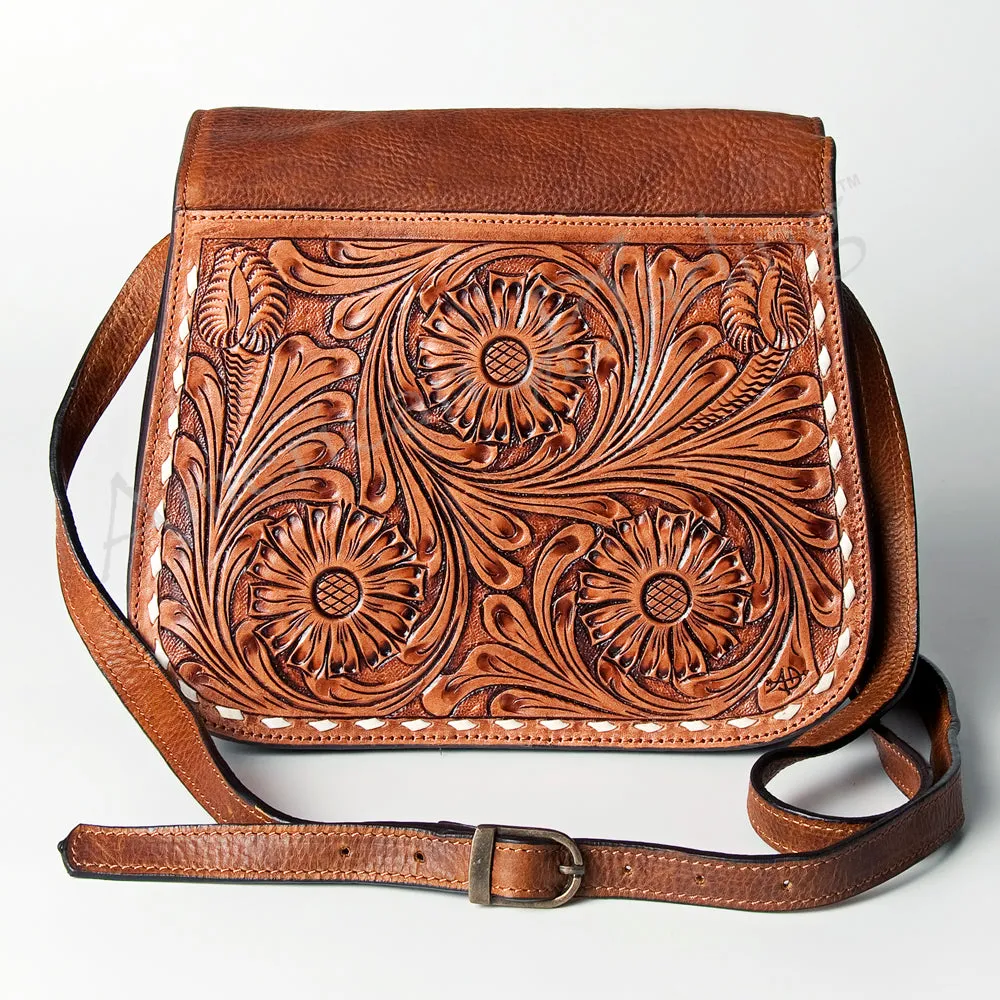 American Darling ADBGZ409A Crossbody Hand Tooled Genuine Leather Women Bag Western Handbag Purse