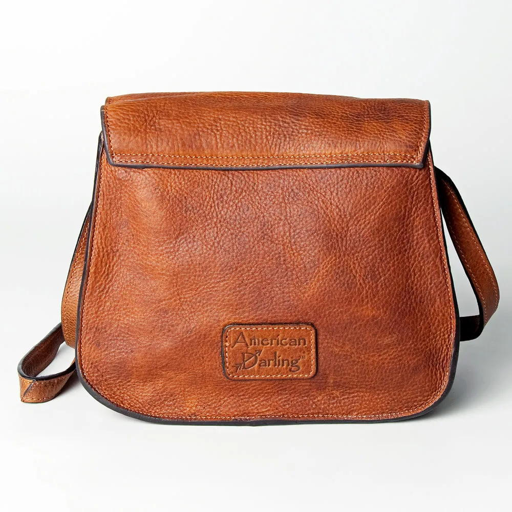 American Darling ADBGZ409A Crossbody Hand Tooled Genuine Leather Women Bag Western Handbag Purse