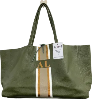 Anya Hindmarch Olive Green Leather Tote Bag UK One Size