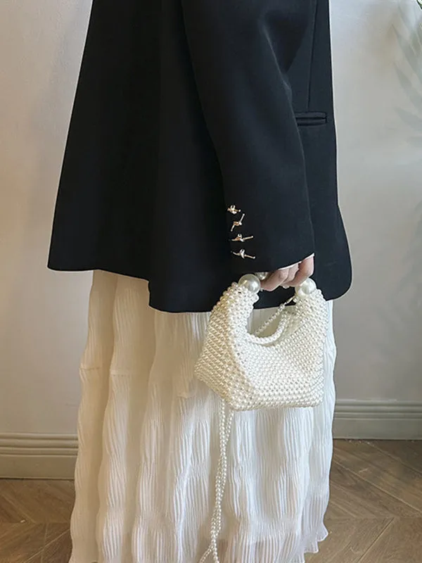 Beaded Solid Color Shoulder Bags Handbags Bags Accessories Bags