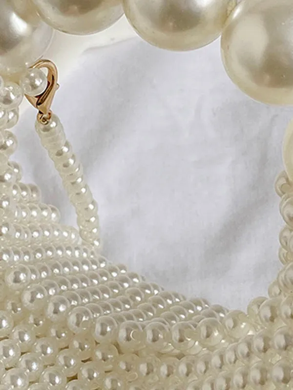 Beaded Solid Color Shoulder Bags Handbags Bags Accessories Bags