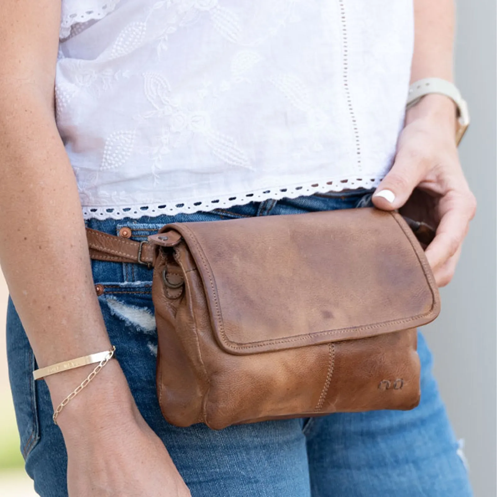 Bed Stu Ziggy Crossbody Bag - Tan Rustic