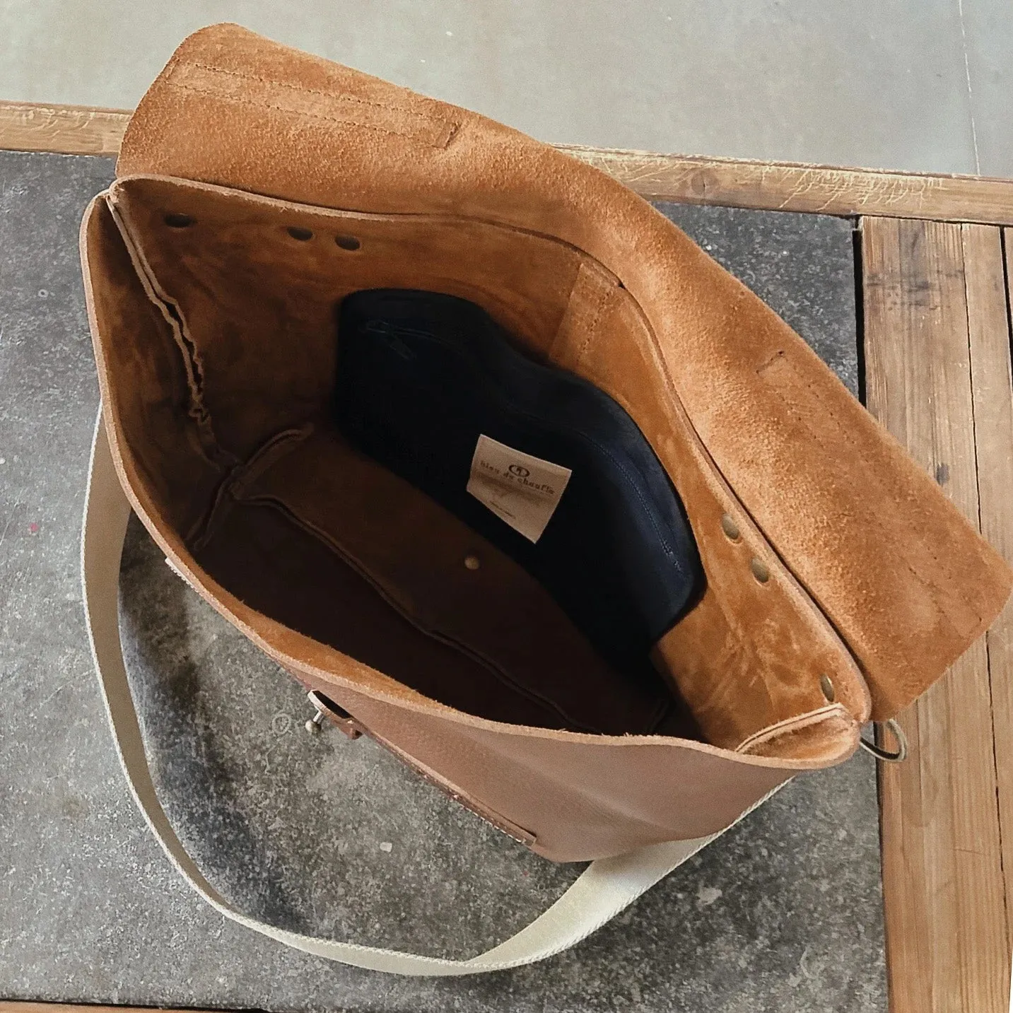 BESACE LAZARD | Vegetable Tanned Leather | Cuba Libre
