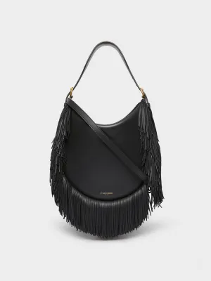 Black flap fiesta shoulder bag