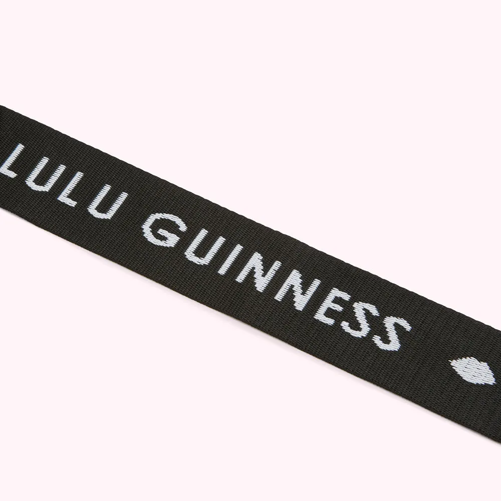 BLACK LULU GUINNESS LUGGAGE BELT