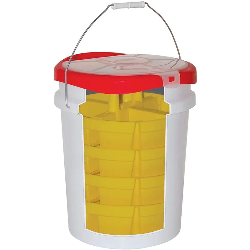 Bucket Boss 15051 Bucket Stacker Small Parts Organizer,Yellow