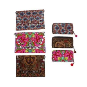 Bundle: 5 Piece Assorted Embroidery Bags | Wallets