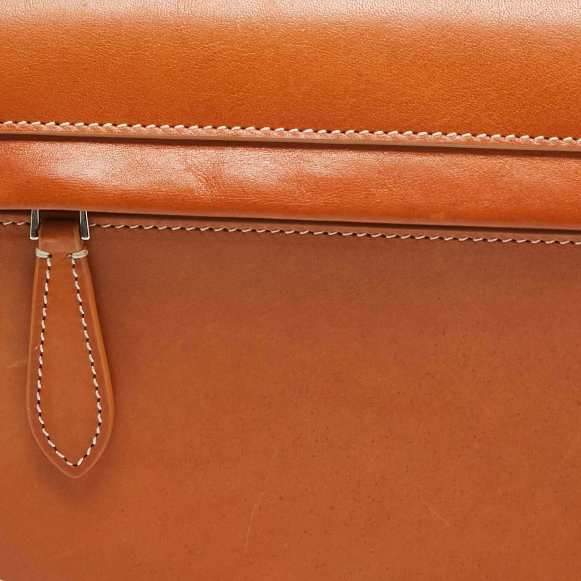 BURBERRY Pale Orange Leather Small Olympia Shoulder Bag