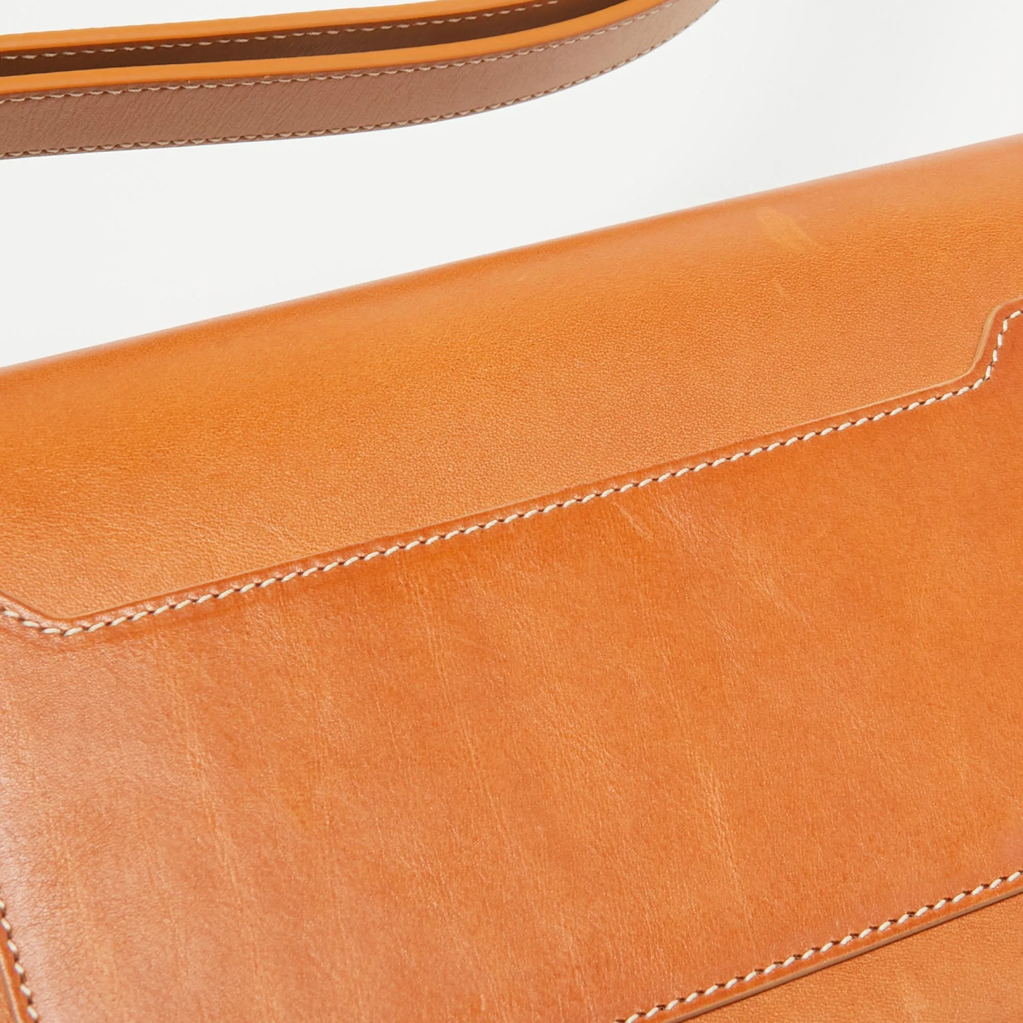 BURBERRY Pale Orange Leather Small Olympia Shoulder Bag