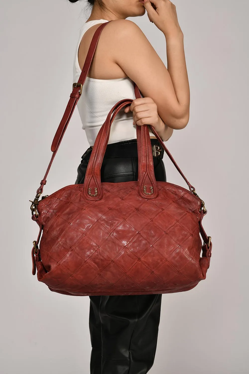 Cannes Diamond Large Bowler Bag