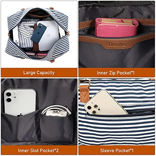 Canvas Weekender Duffel Bag, With Shoe Compartment, Toiletry Bag