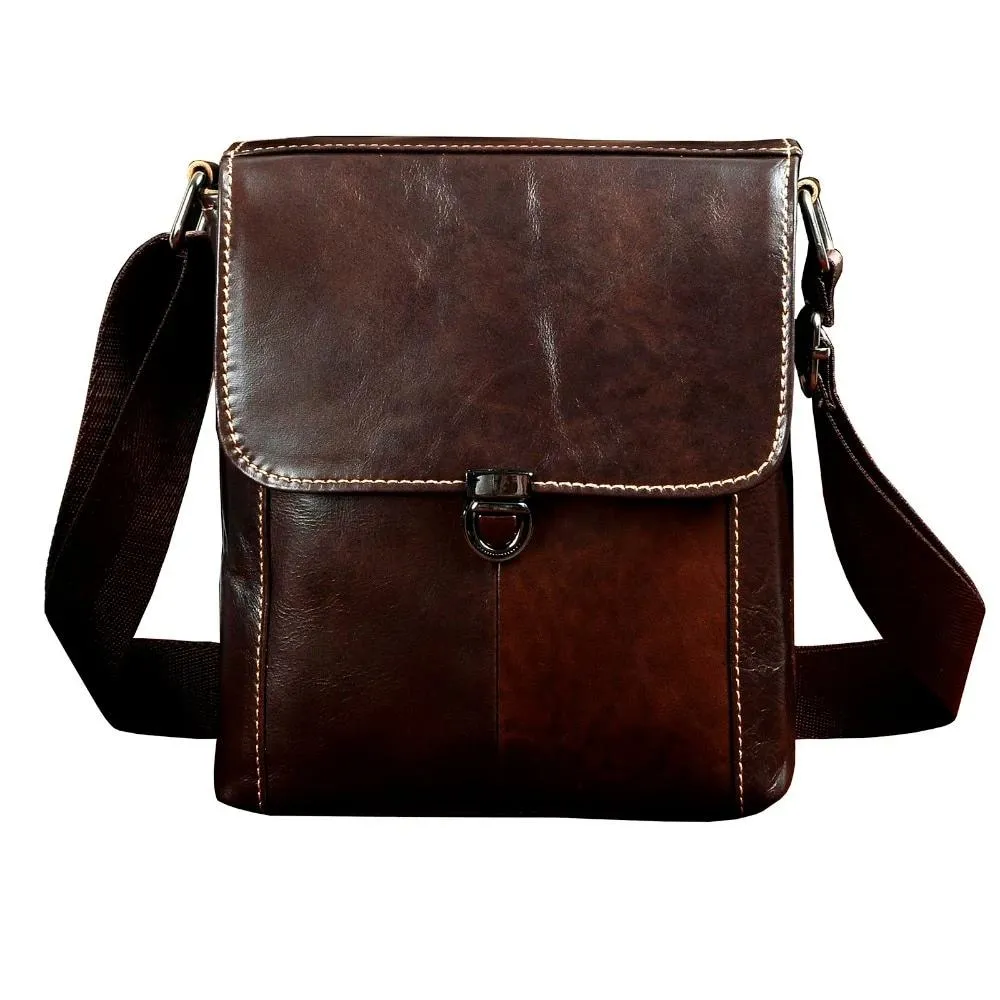 Casual Real Leather Small Messenger Bag