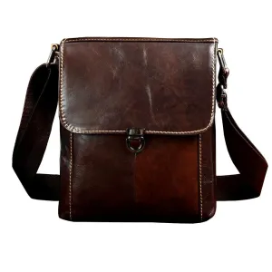 Casual Real Leather Small Messenger Bag