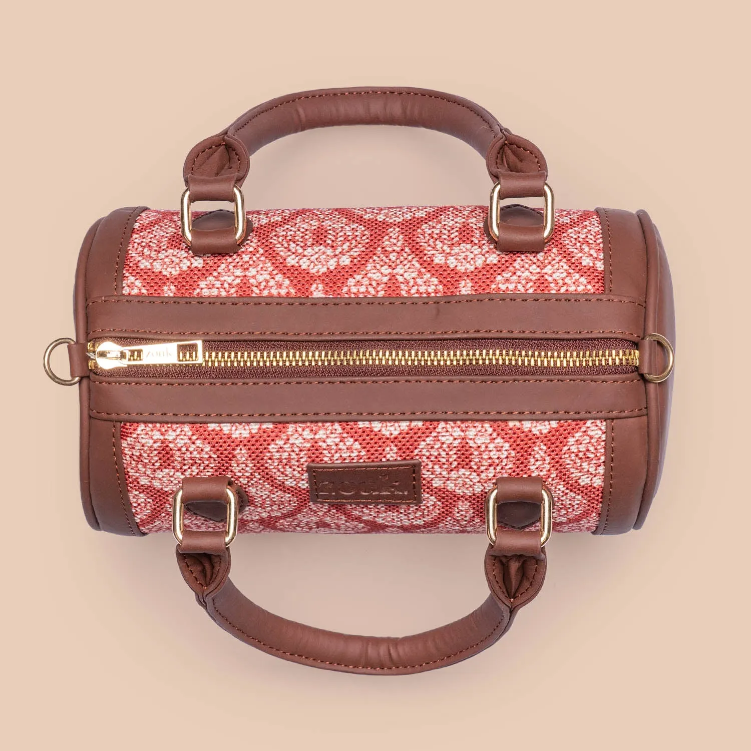 Chanderi Phool Statement Satchel (Small)