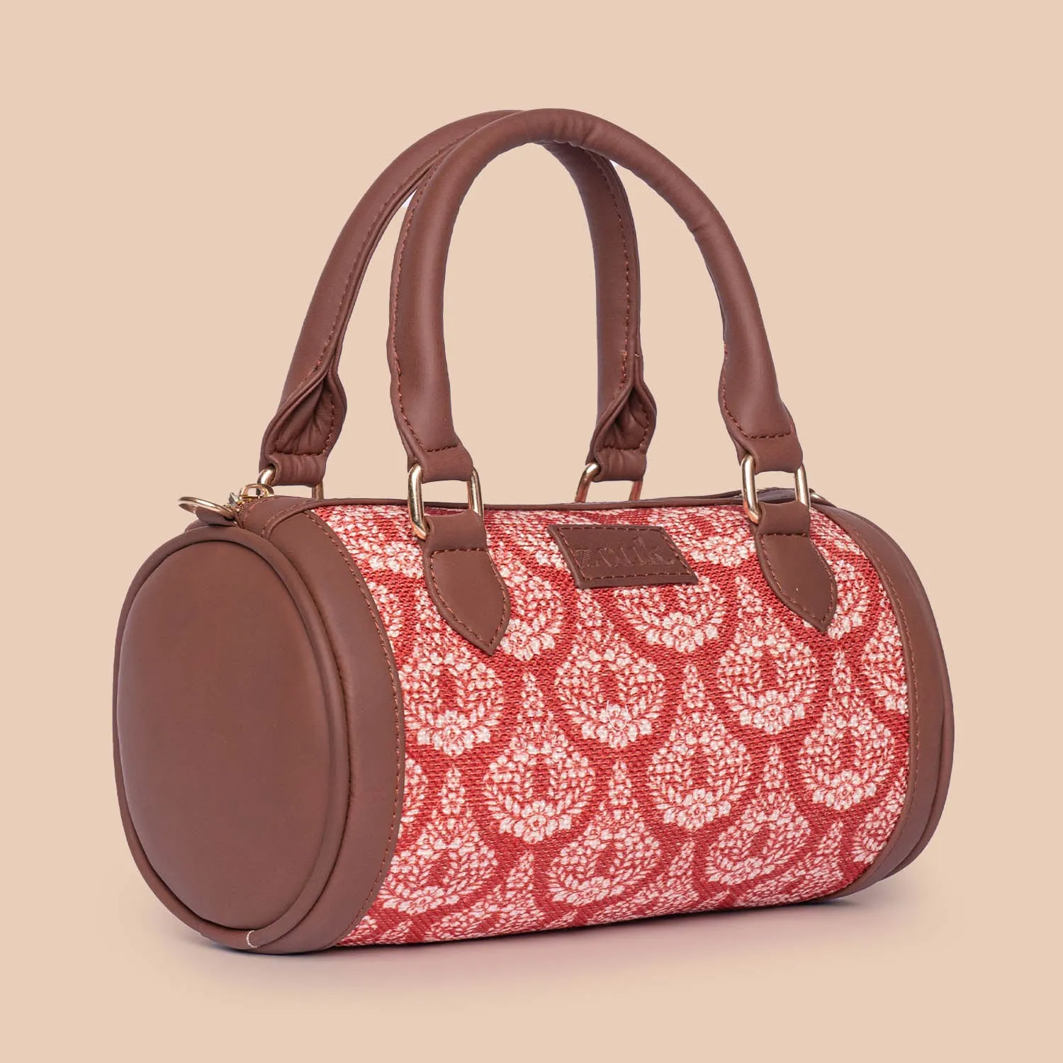 Chanderi Phool Statement Satchel (Small)