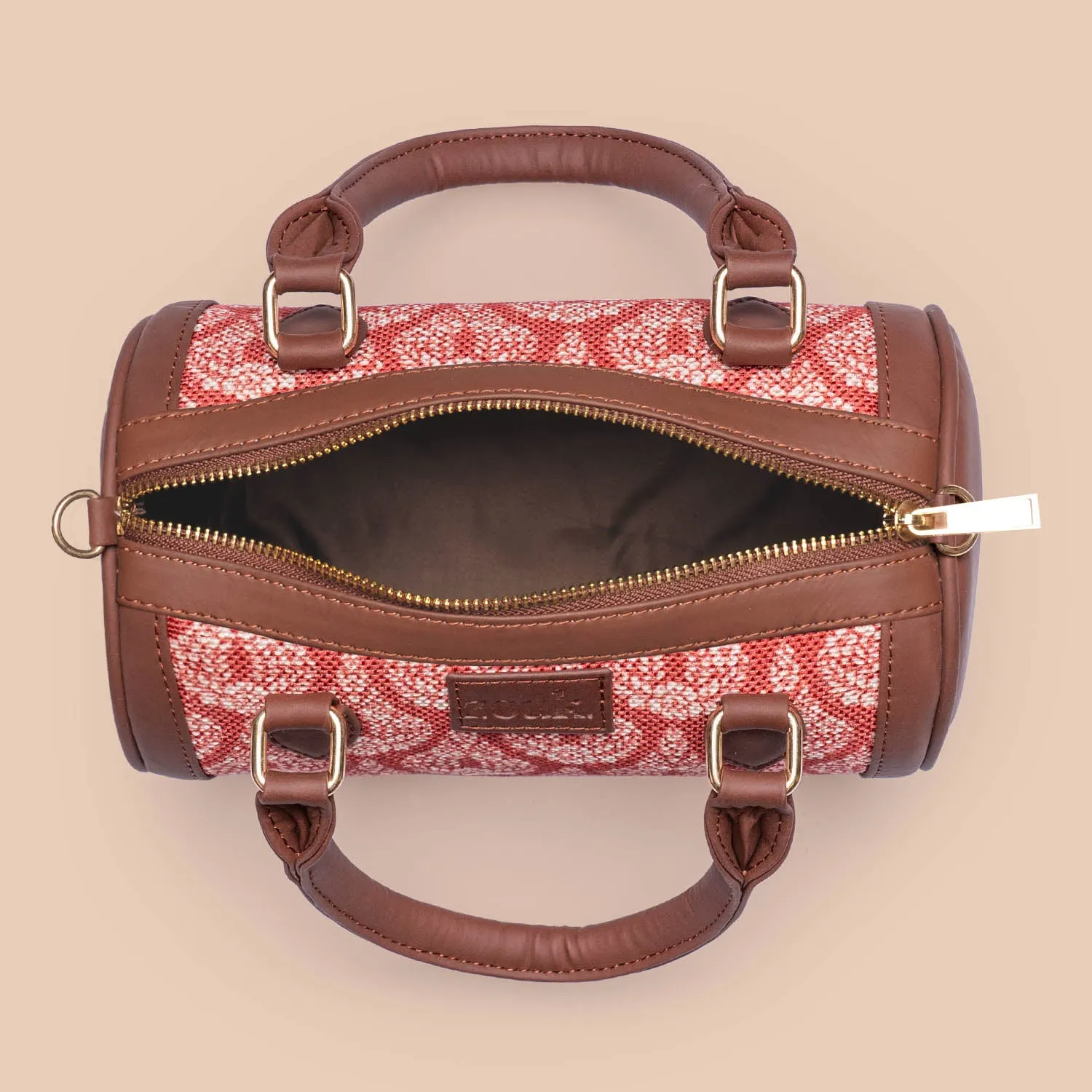 Chanderi Phool Statement Satchel (Small)