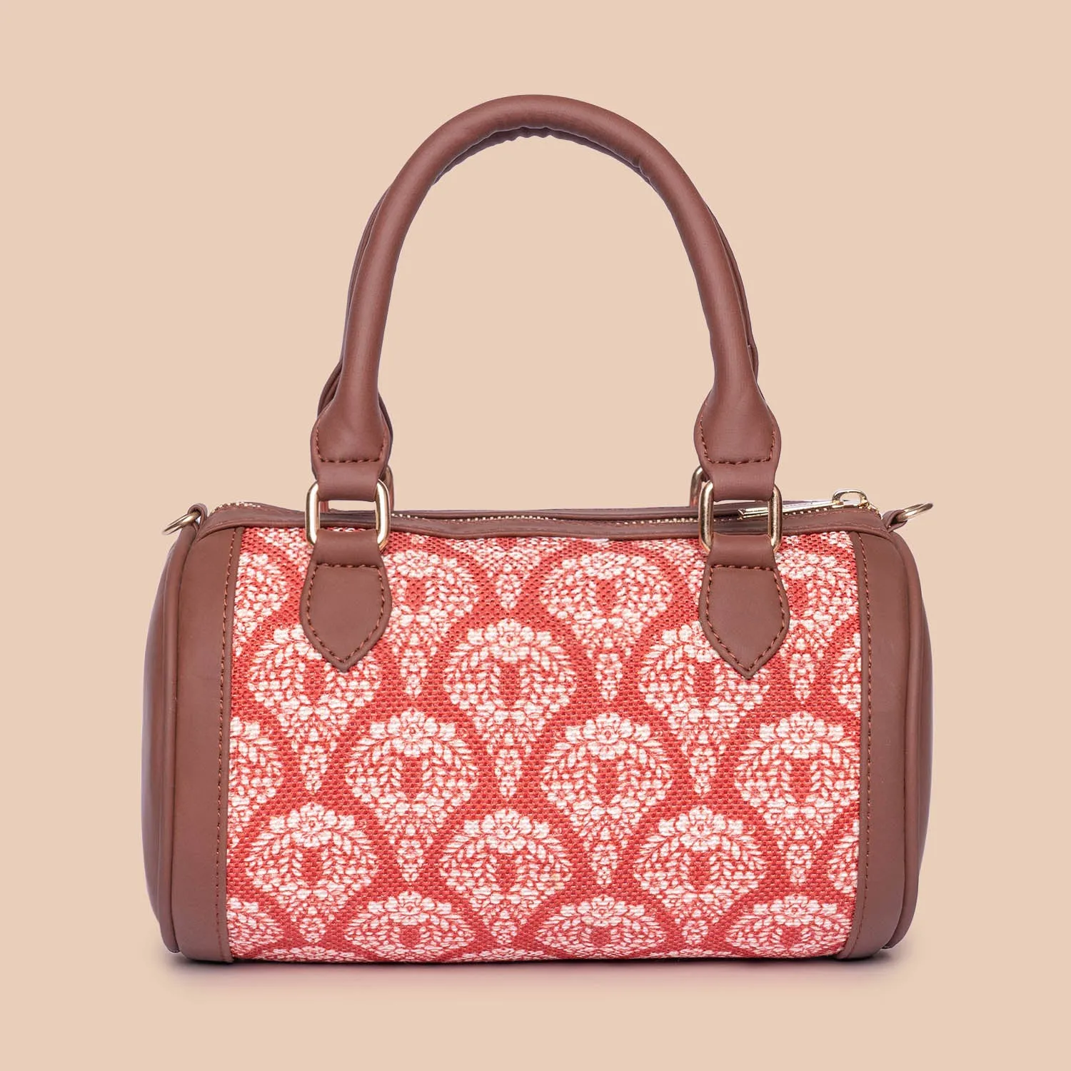 Chanderi Phool Statement Satchel (Small)