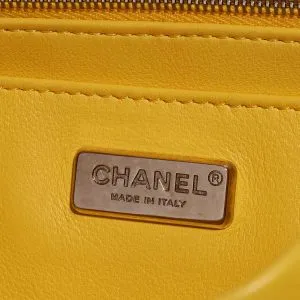 CHANEL URBAN SPIRIT PYTHON YELLOW BACKPACK