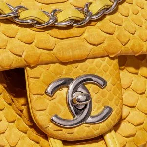 CHANEL URBAN SPIRIT PYTHON YELLOW BACKPACK