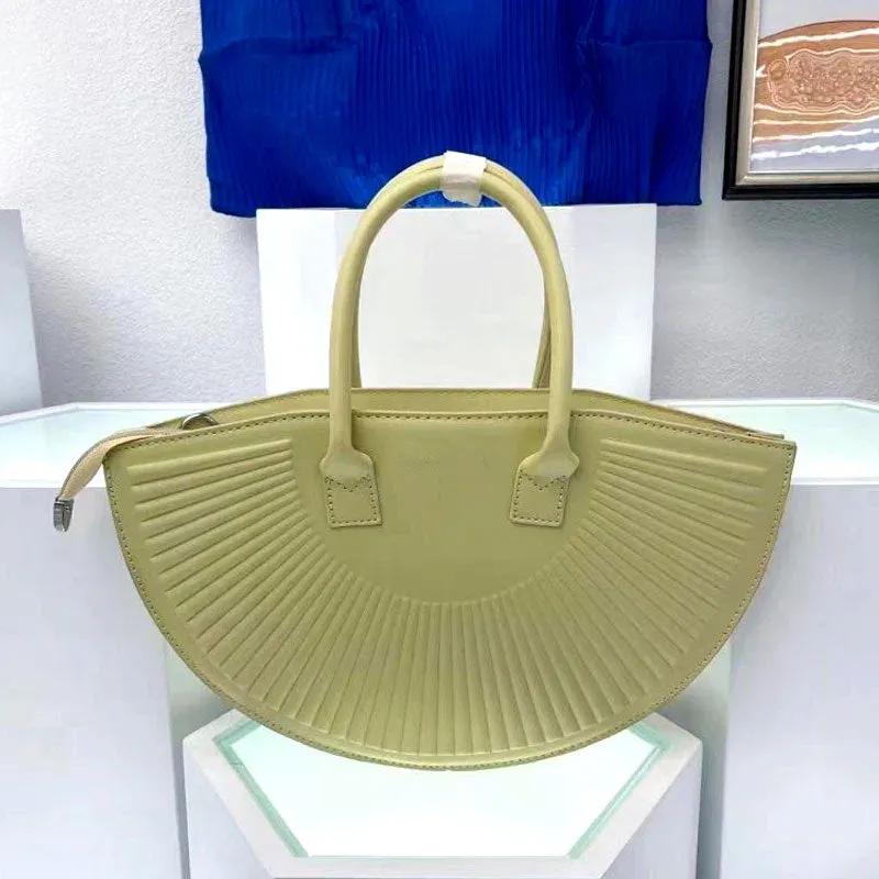Chrome Handle Structured Leather Satchel Purse #22