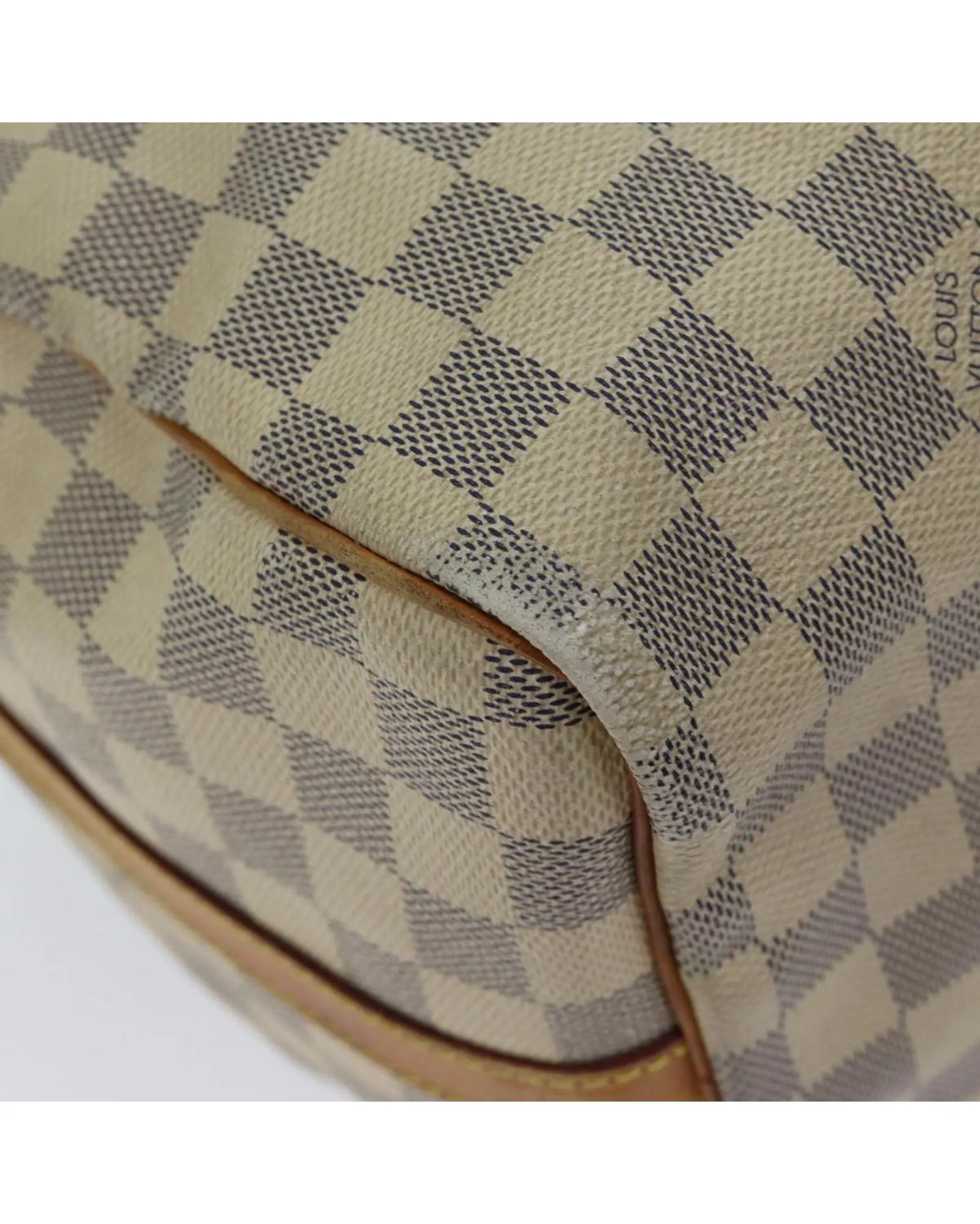 Damier Azur Hand Bag with Shoulder Strap and French Craftsmanship