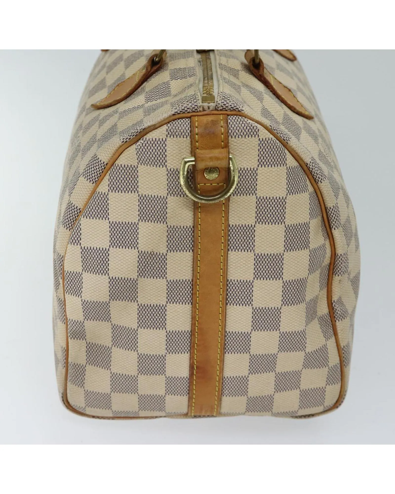 Damier Azur Hand Bag with Shoulder Strap and French Craftsmanship