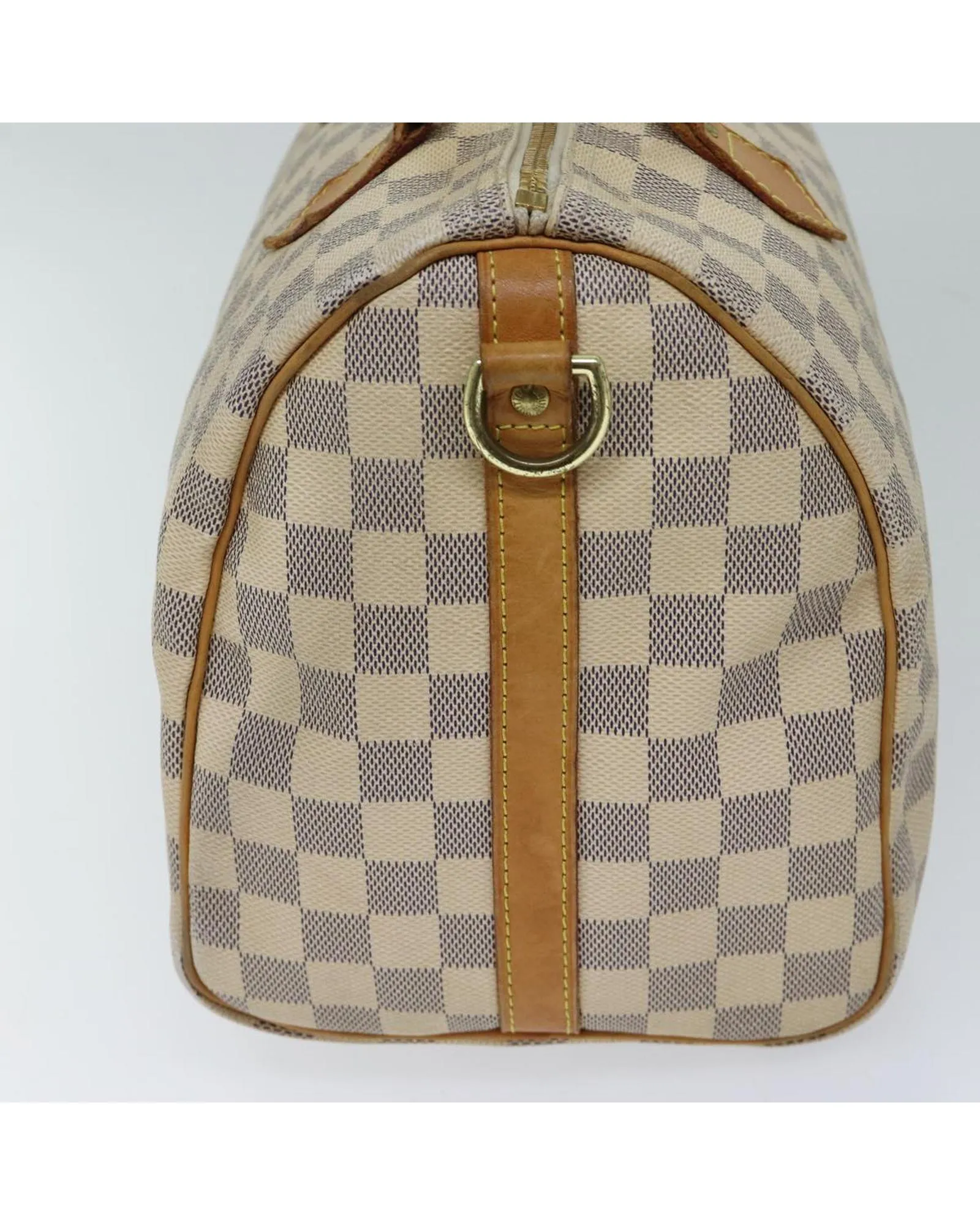 Damier Azur Hand Bag with Shoulder Strap and French Craftsmanship