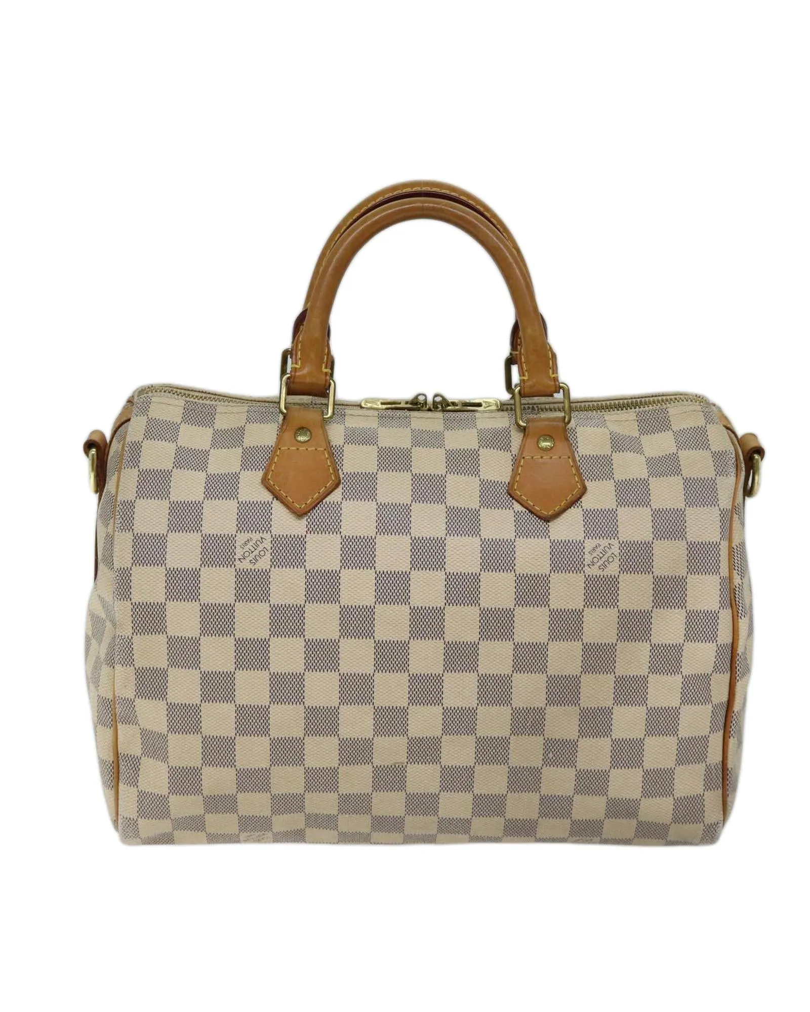 Damier Azur Hand Bag with Shoulder Strap and French Craftsmanship