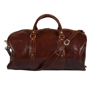 Delamore Brown Leather Luxury Holdall