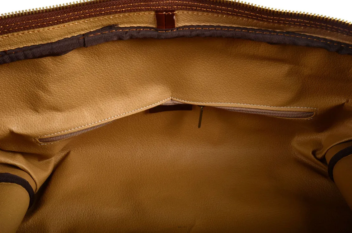 Delamore Brown Leather Luxury Holdall