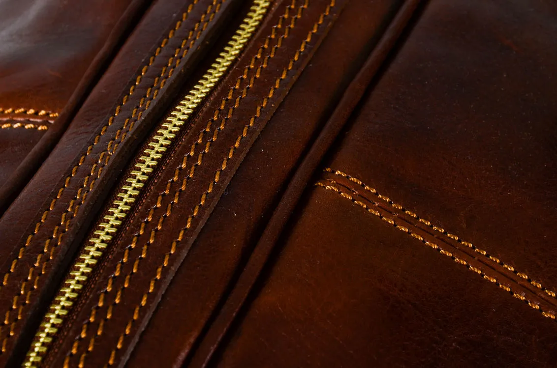 Delamore Brown Leather Luxury Holdall