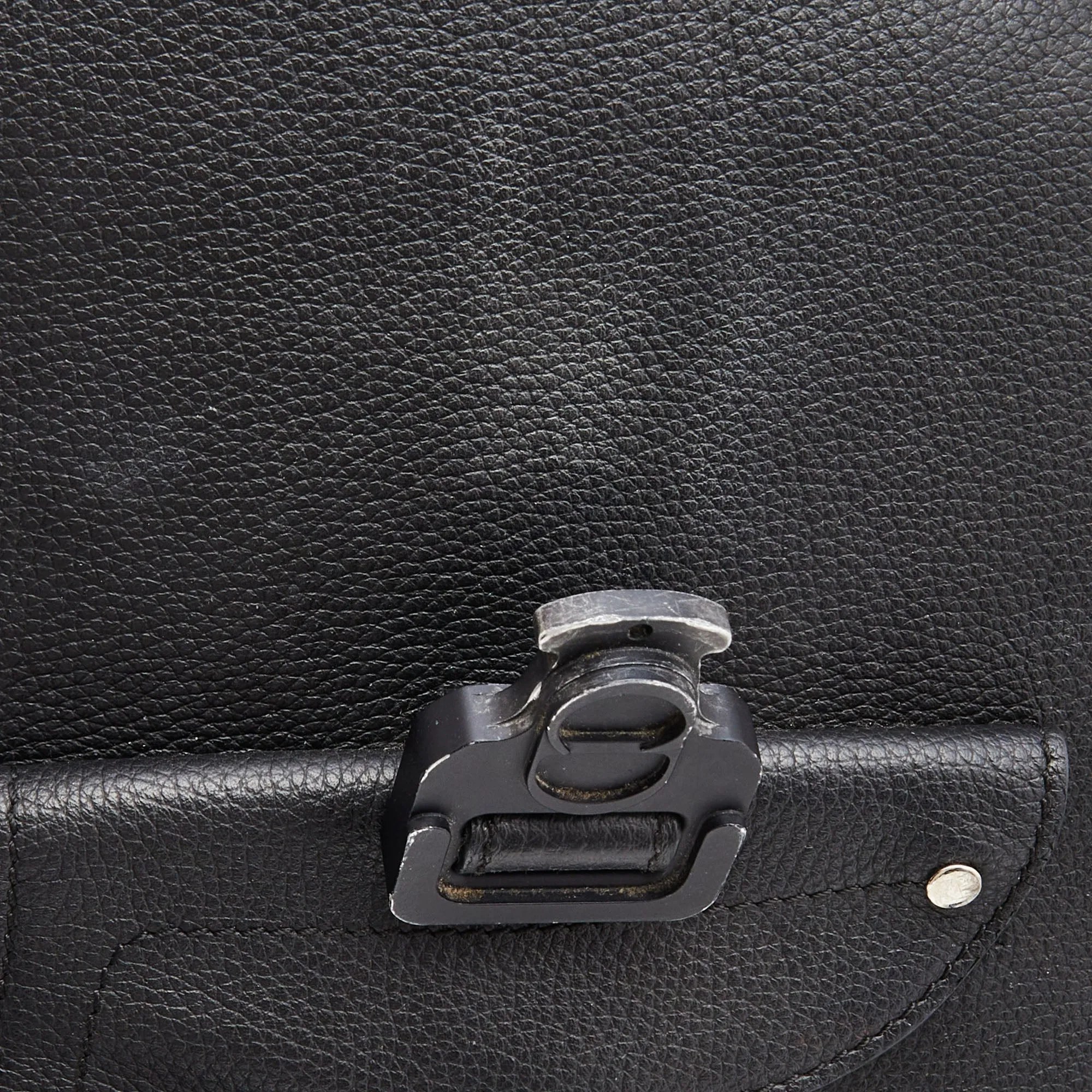 DIOR Black Leather Gallop Backpack