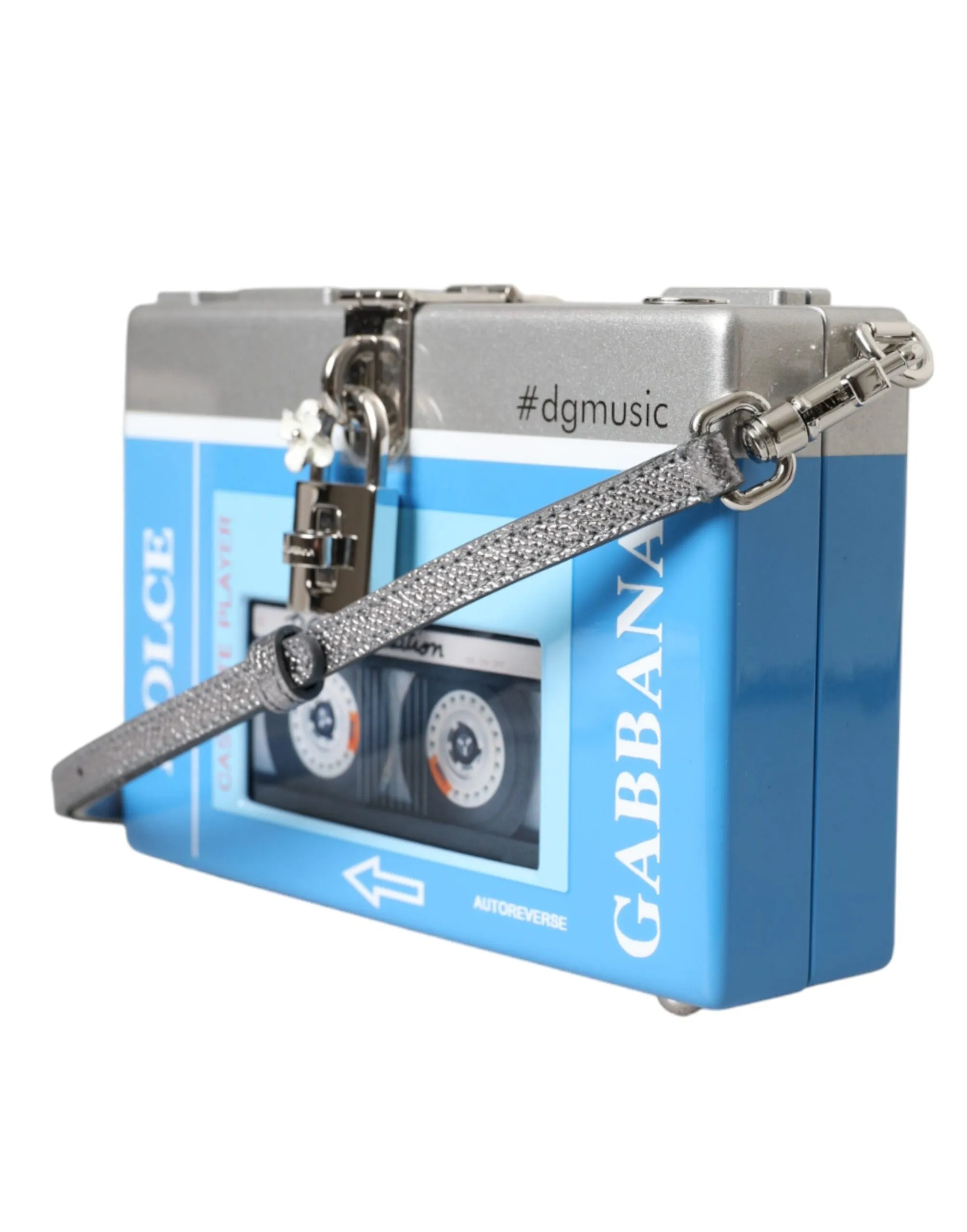 Dolce & Gabbana Box Walkman Wood Leather Clutch