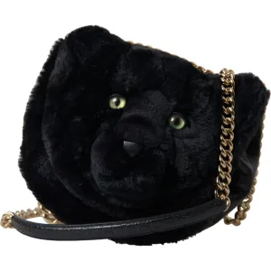 Dolce & Gabbana Exquisite Croc-Embossed Panther Shoulder Bag