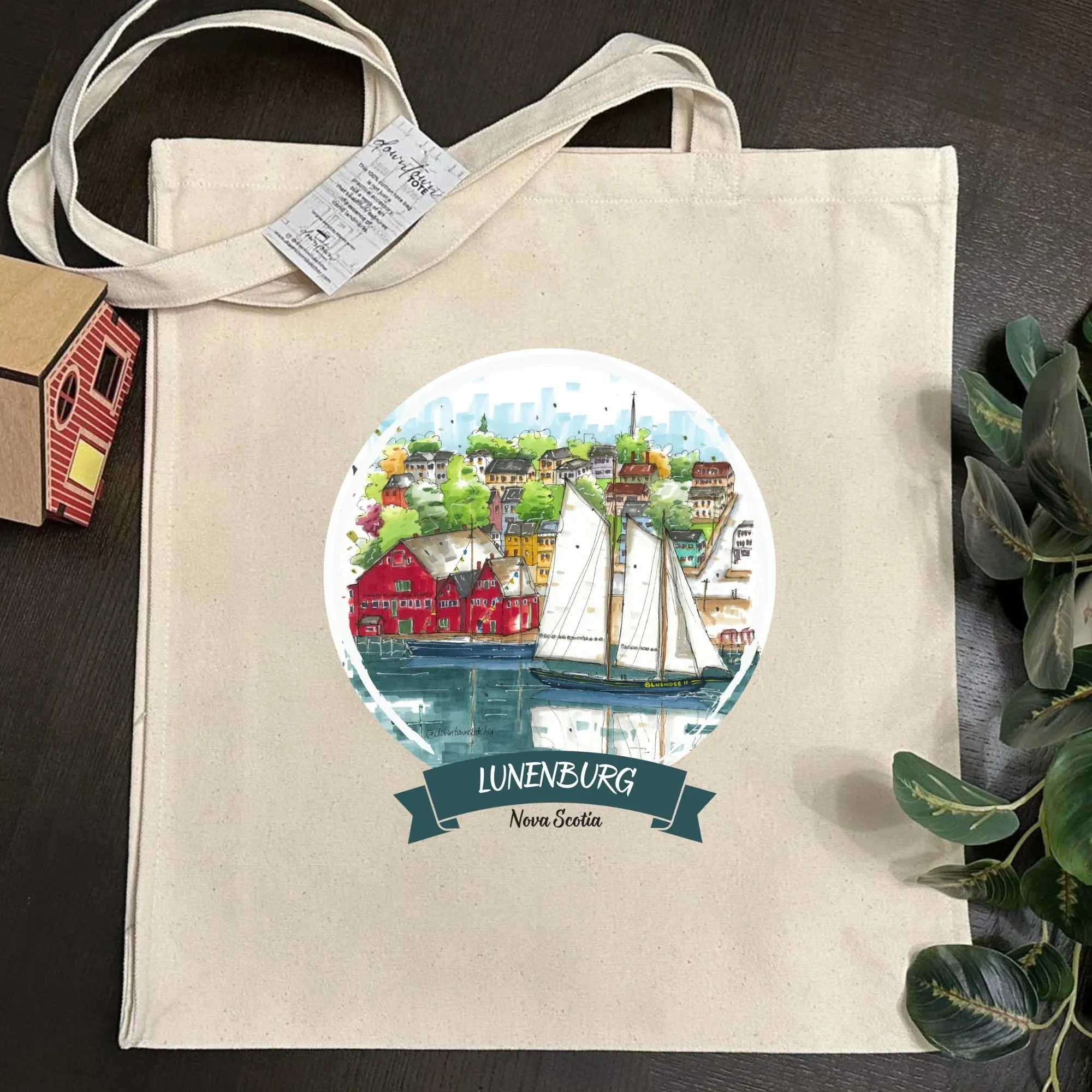 Downtown Sketcher Canvas Tote - Bluenose II