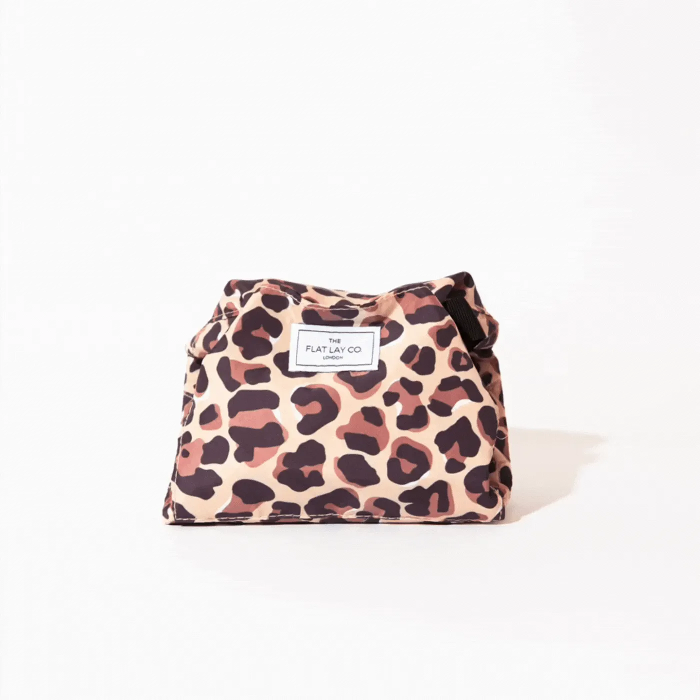 Drawstring Flat Lay Makeup Bag - Leopard Print