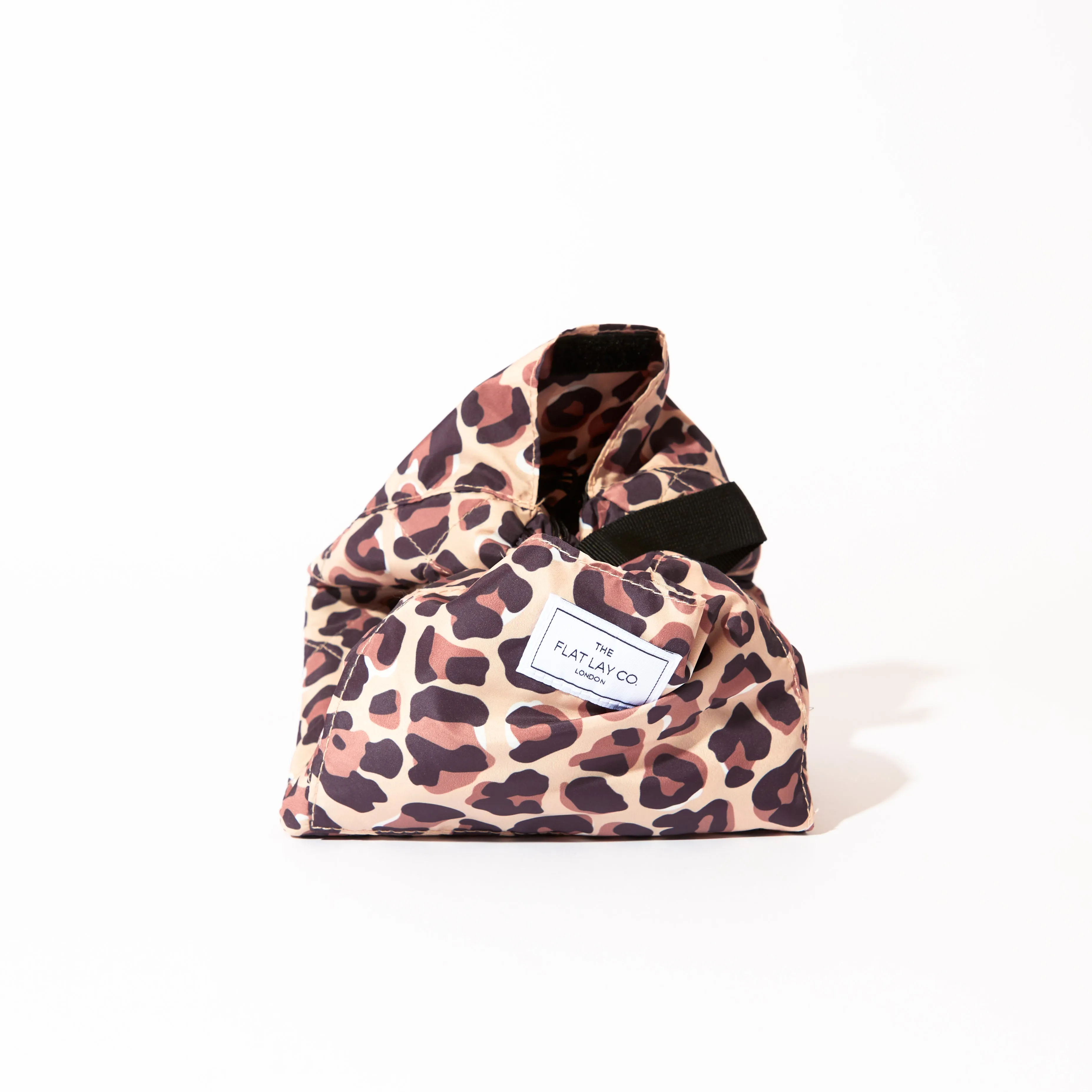 Drawstring Flat Lay Makeup Bag - Leopard Print