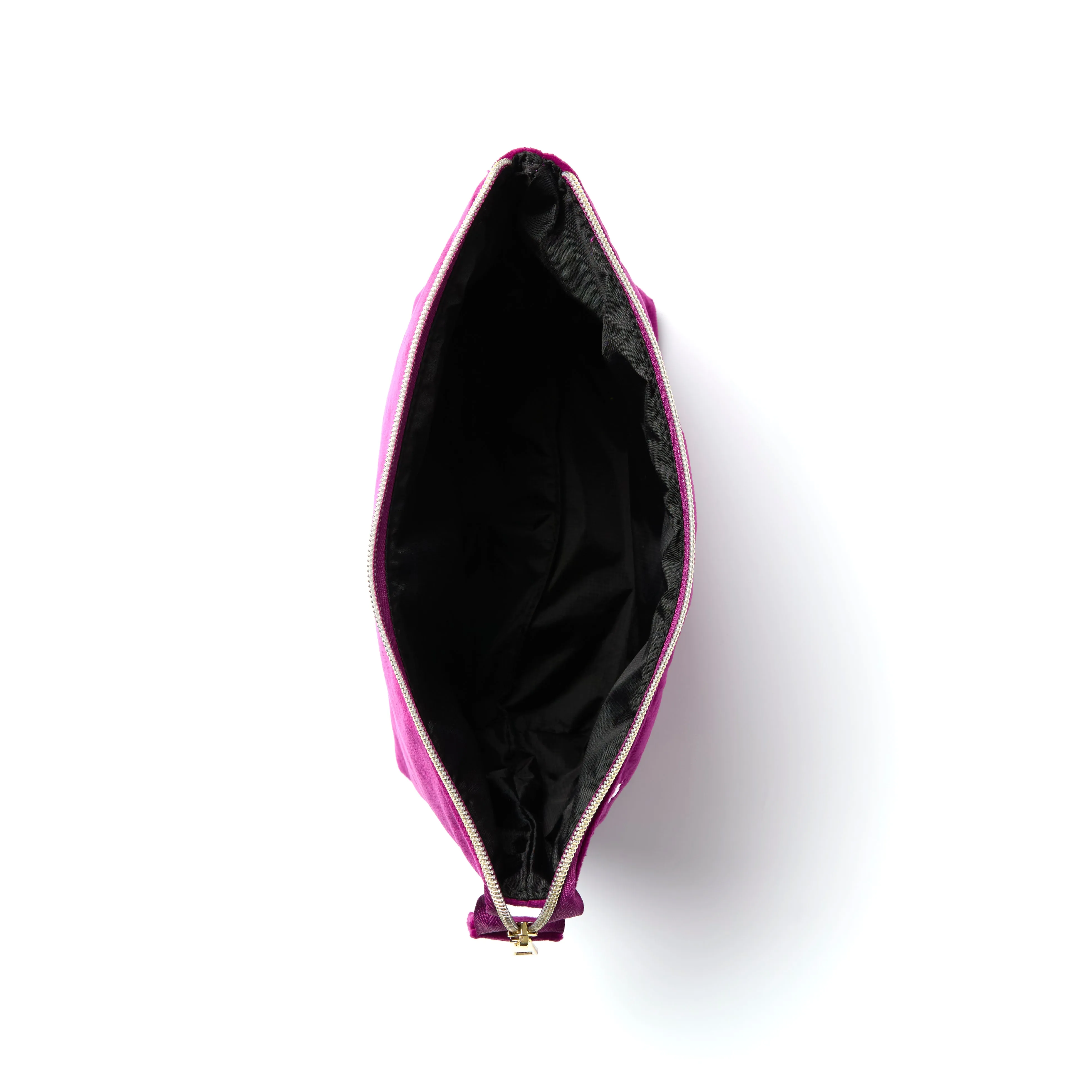 Essential Makeup Pouch - Plum Daisy Embroidered Velvet
