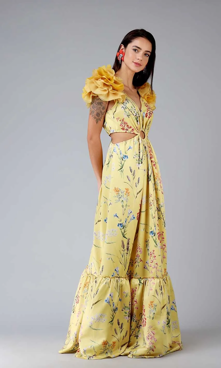 Esther Lemon Yellow Gown