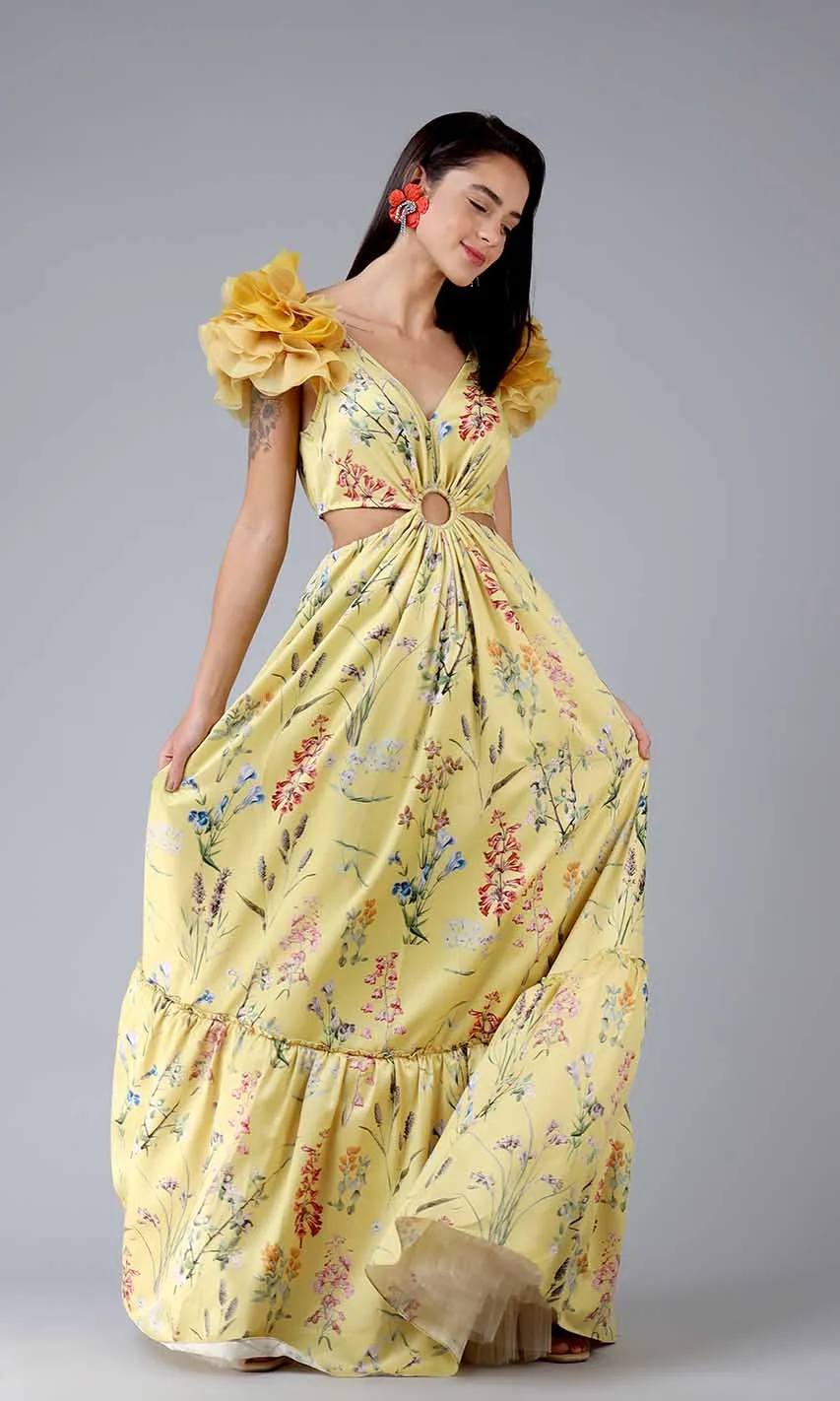 Esther Lemon Yellow Gown