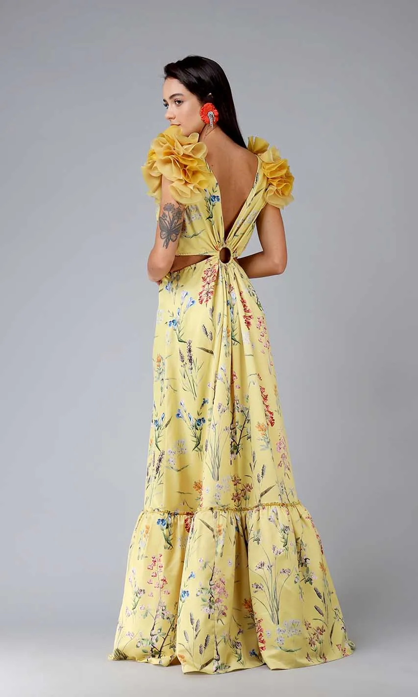 Esther Lemon Yellow Gown