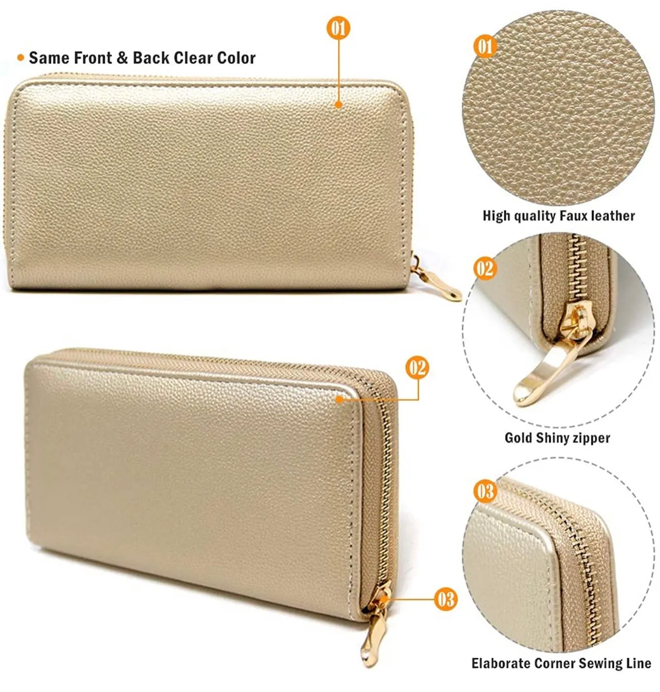 Everyday Long Wallet (Gold)