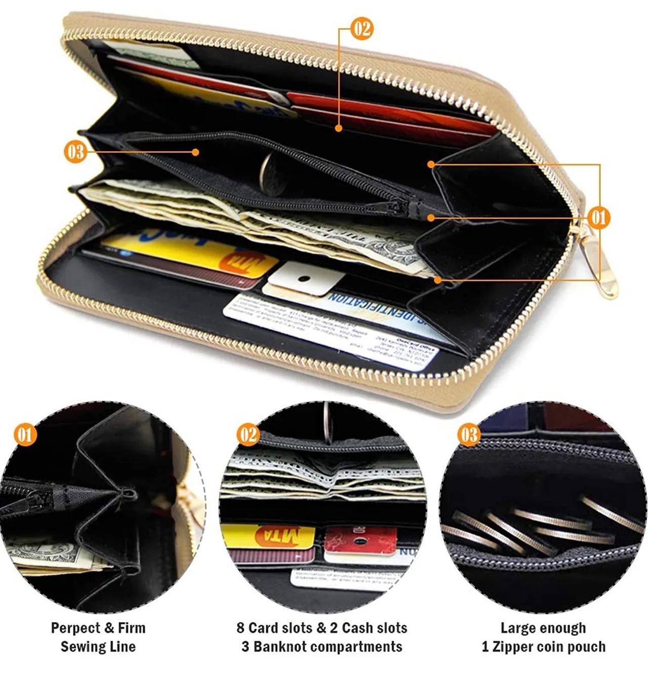 Everyday Long Wallet (Gold)