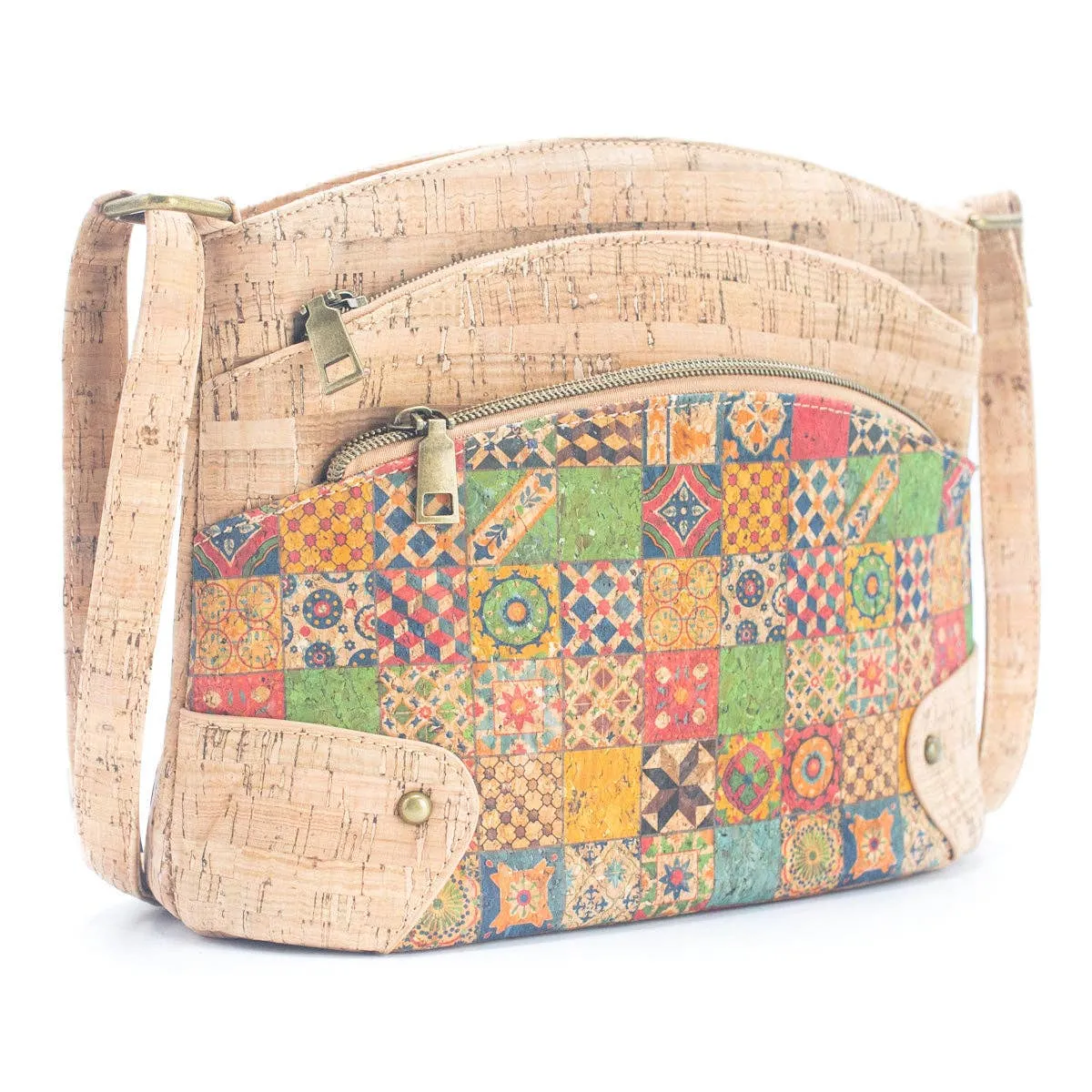 Flash Sale Three-Line Zipper Women's  summer Cork Crossbody  Bag 018